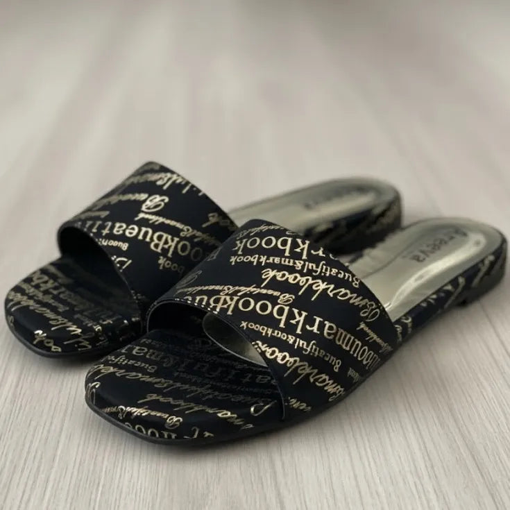 Black slides with white text on a light gray background